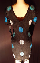 Load image into Gallery viewer, 1980s Sequin and Silk Cocktail Dress Size Size 14 Kargo Fresh