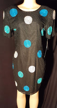Load image into Gallery viewer, 1980s Sequin and Silk Cocktail Dress Size Size 14 Kargo Fresh
