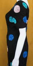 Load image into Gallery viewer, 1980s Sequin and Silk Cocktail Dress Size Size 14 Kargo Fresh