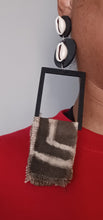 Load image into Gallery viewer, Handmade Mudcloth Cowrie Shell and Wood Earrings