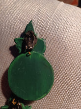 Load image into Gallery viewer, Vintage Jeff Lieb clay Leaf Couture clip on earrings