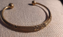 Load image into Gallery viewer, Mens vintage carved brass Tuareg bangle