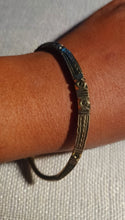 Load image into Gallery viewer, Mens vintage carved brass Tuareg bangle