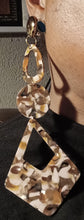Load image into Gallery viewer, Giant Handmade Abstract acrylic  clip on earrings