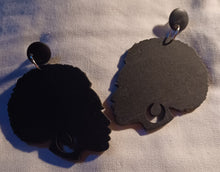 Load image into Gallery viewer, Large handmade Afrocentric Clip on earrings