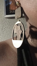 Load image into Gallery viewer, Handmade afrocentric Africa clip on earrings