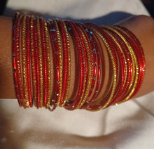 Load image into Gallery viewer, Set of 40 Light Boho Bangles