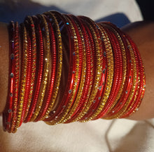 Load image into Gallery viewer, Set of 40 Light Boho Bangles