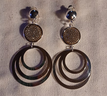 Load image into Gallery viewer, Multi hoop and Rhinestone Clip on earrings