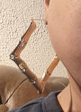 Load image into Gallery viewer, Classic Giant Square Bamboo Earrings