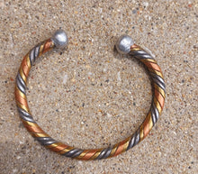 Load image into Gallery viewer, Mens Antique African Copper and Brass Bracelet