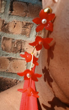Load image into Gallery viewer, Abstract acrylic flower clip on earrings