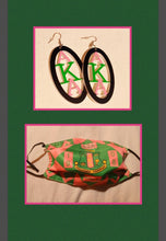 Load image into Gallery viewer, A.K.A Face Mask and earrings set Kargo Fresh