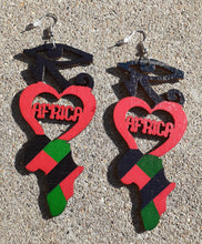 Load image into Gallery viewer, Abstract Eye of Horus Wooden Earrings Kargo Fresh