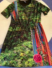 Load image into Gallery viewer, Abstract Floral Spandex Blend Midi Dress Size Small Kargo Fresh