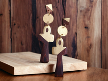 Load image into Gallery viewer, Abstract Handpainted Ankh Earrings Kargo Fresh