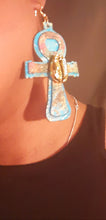 Load image into Gallery viewer, Abstract Handpainted Ankh Earrings Kargo Fresh