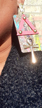 Load image into Gallery viewer, Abstract Handpainted Ankh Pyramid and Pharaoh Earrings Kargo Fresh