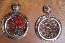 Load image into Gallery viewer, Abstract Handpainted Design Wooden Clip on Earrings Kargo Fresh