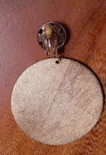 Load image into Gallery viewer, Abstract Handpainted Design Wooden Clip on Earrings Kargo Fresh