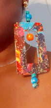 Load image into Gallery viewer, Abstract Handpainted Design Wooden Clip on Earrings Kargo Fresh