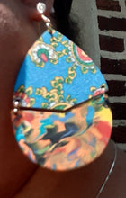 Load image into Gallery viewer, Abstract Handpainted Wooden Earrings Kargo Fresh