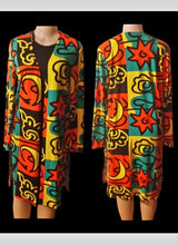 Load image into Gallery viewer, Abstract grafitti Adinkra symbol cardigan and dress set new L Kargo Fresh
