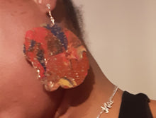 Load image into Gallery viewer, Abstract handpainted Afrocentric Earrings Kargo Fresh