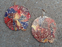Load image into Gallery viewer, Abstract handpainted Afrocentric Earrings Kargo Fresh
