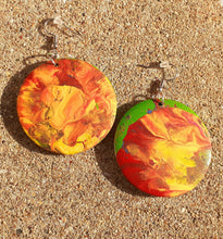 Load image into Gallery viewer, Abstract handpainted Minimalist Wooden Earrings Kargo Fresh