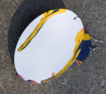 Load image into Gallery viewer, Abstract handpainted Oval Wooden Earrings Kargo Fresh