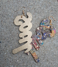 Load image into Gallery viewer, Abstract handpainted Soul Statement Wooden Earrings Kargo Fresh