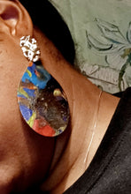 Load image into Gallery viewer, Abstract handpainted Wooden Earrings Kargo Fresh