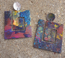 Load image into Gallery viewer, Abstract handpainted Wooden Earrings Kargo Fresh