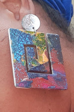 Load image into Gallery viewer, Abstract handpainted Wooden Earrings Kargo Fresh