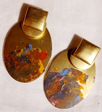 Load image into Gallery viewer, Abstract handpainted Wooden Earrings Kargo Fresh