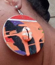 Load image into Gallery viewer, Abstract handpainted Wooden Earrings Kargo Fresh
