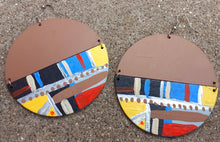 Load image into Gallery viewer, Abstract handpainted Wooden Earrings Kargo Fresh