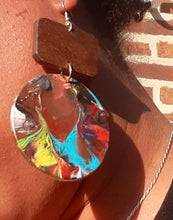 Load image into Gallery viewer, Abstract handpainted Wooden Earrings Kargo Fresh