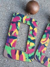 Load image into Gallery viewer, Abstract handpainted Wooden Earrings Kargo Fresh