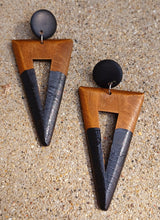 Load image into Gallery viewer, Abstract handpainted Wooden Earrings Kargo Fresh
