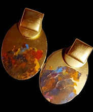 Load image into Gallery viewer, Abstract handpainted Wooden Earrings Kargo Fresh