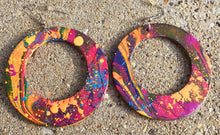 Load image into Gallery viewer, Abstract handpainted Wooden Earrings Kargo Fresh