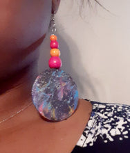 Load image into Gallery viewer, Abstract handpainted Wooden Earrings Kargo Fresh