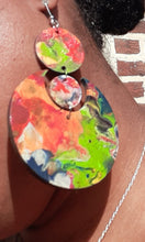 Load image into Gallery viewer, Abstract handpainted Wooden Earrings Kargo Fresh