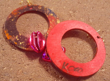 Load image into Gallery viewer, Abstract handpainted Wooden Hoop Earrings Kargo Fresh