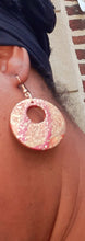 Load image into Gallery viewer, Abstract handpainted Wooden Hoop Earrings Kargo Fresh