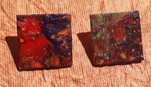 Load image into Gallery viewer, Abstract handpainted wooden Stud Earrings Kargo Fresh