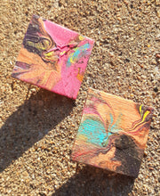 Load image into Gallery viewer, Abstract handpainted wooden Stud Earrings Kargo Fresh