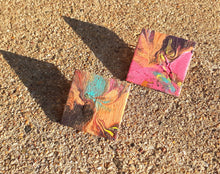 Load image into Gallery viewer, Abstract handpainted wooden Stud Earrings Kargo Fresh
